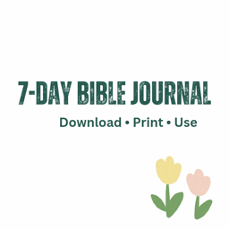 7-Day Bible Journal printable cover